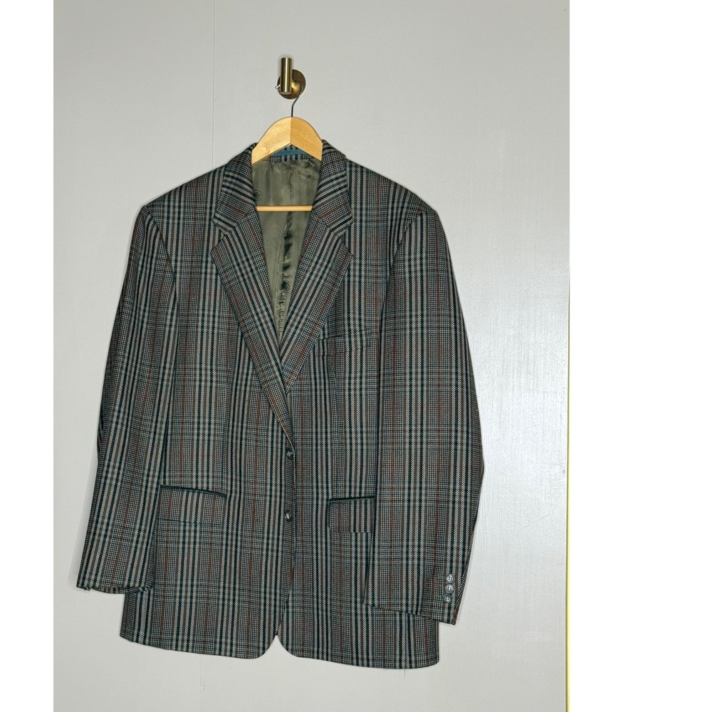 Magee Ashford Castle Mens 42R Wool‎ Glen Plaid Blazer Sport Coat Made in Ireland